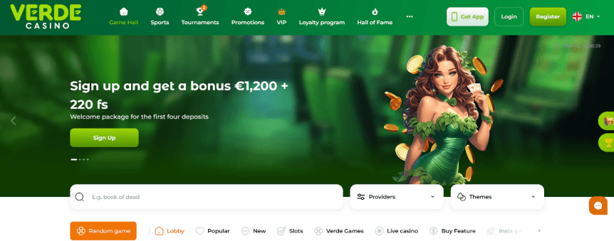 Offerta di benvenuto Verde Casino